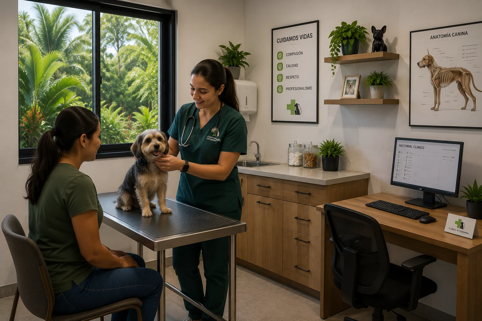 Sala de consulta veterinaria conceptual