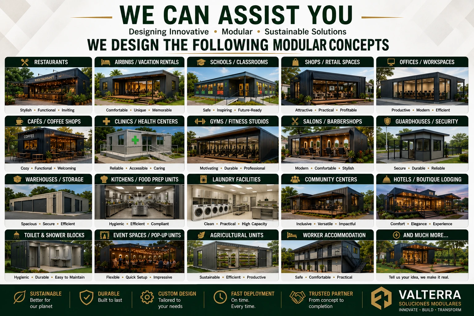 Overview of modular construction concepts offered by Valterra