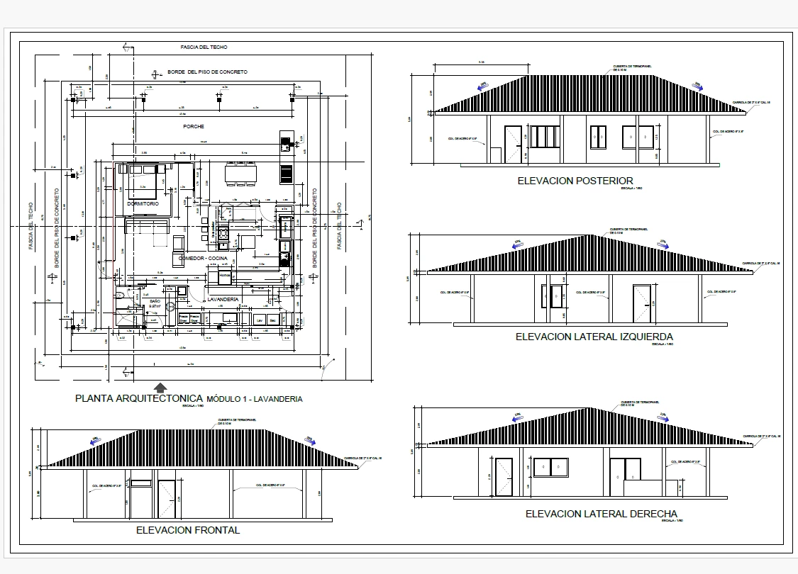 Plano arquitectónico de la residencia Scott y Jackie Taylor