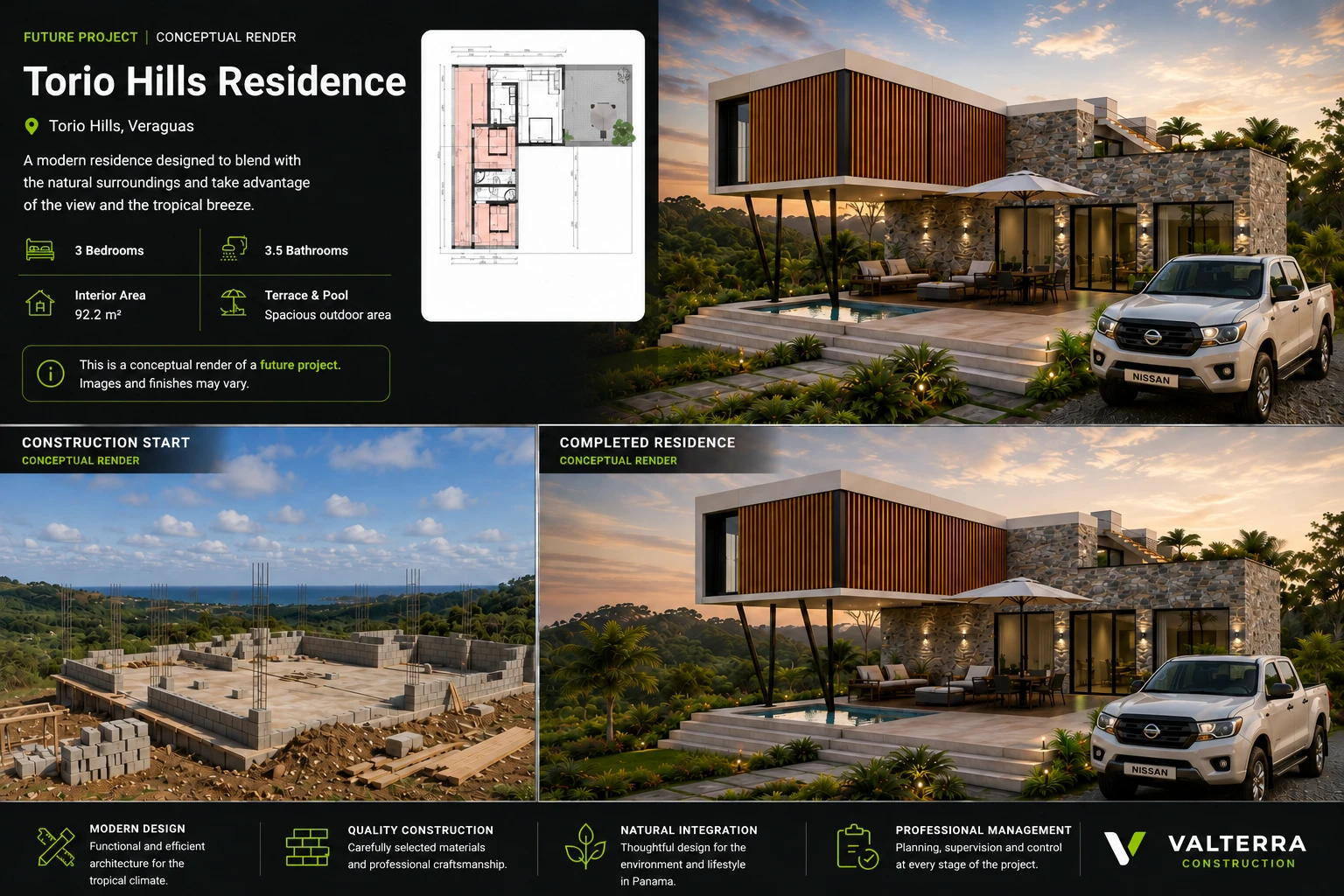 Conceptual architectural presentation of the future Torio Hills Residence