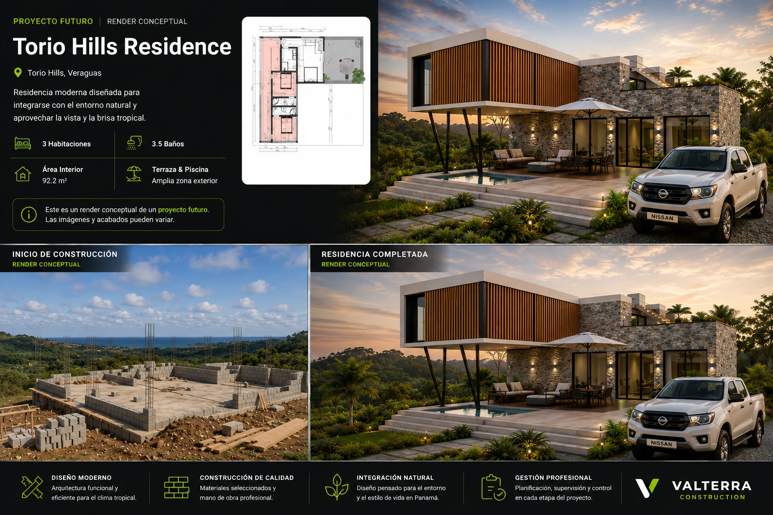 Proyecto residencial conceptual en Torio Hills